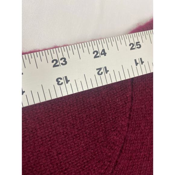 Venezia Jeans Lambswool Blend Sweater Burgundy Size 14/16 Warm Classic Knit - Picture 13 of 13